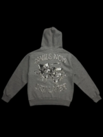 Blue Strips LA Smile Now Cry Later Gry Hoodie 2